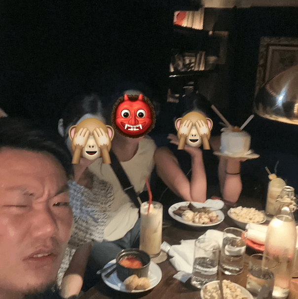 忍法横並びの術を披露してやりました。の下の画像